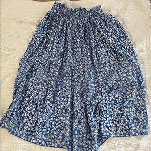 Chic Blue and White Floral Skirt